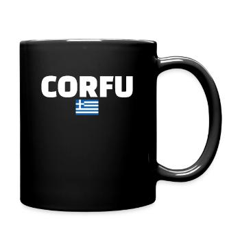 Corfou Grèce Drapeau grec Grec - Mug uni - noir - Droite