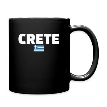 Crete Griechenland Griechische Flagge Grieche - Tasse einfarbig - Schwarz - Rechts