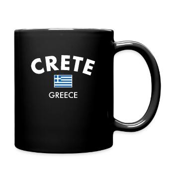 Crete Griechenland Griechische Flagge Grieche - Tasse einfarbig - Schwarz - Rechts