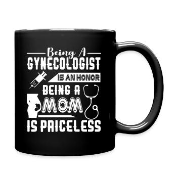 Being A Gynecologist Mom - Full Colour Mug - black - Right