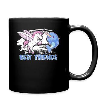 Narwhal Funny Narwhal Unicorn - Full Colour Mug - black - Right