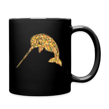 Narwhal Geometric - Full Colour Mug - black - Right