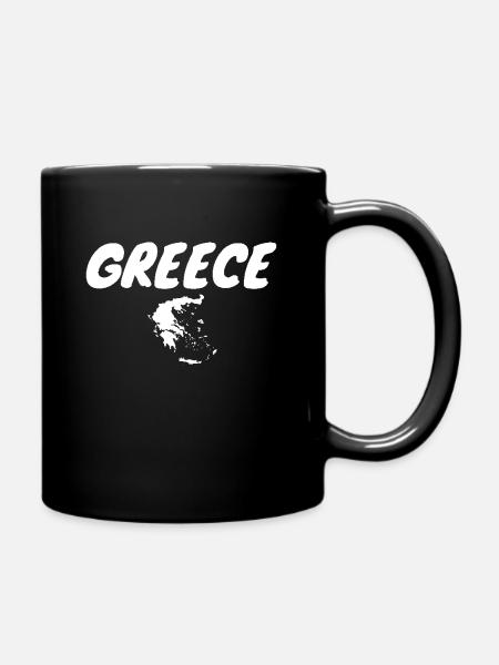 Grèce Grèce Carte Grèce Grèce - Mug uni - noir