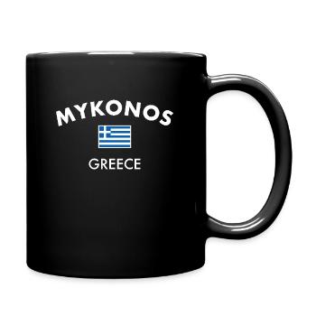 Mykonos Grèce Drapeau grec Grec - Mug uni - noir - Droite