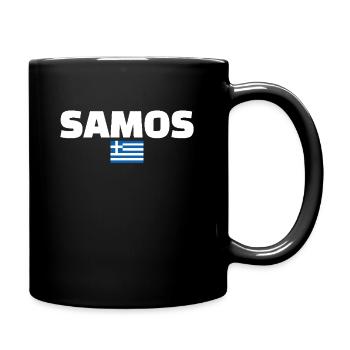 Samos Griechenland Griechische Flagge Grieche - Tasse einfarbig - Schwarz - Rechts