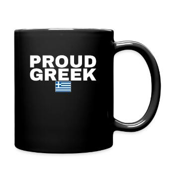 Fier grec Grèce Drapeau grec - Mug uni - noir - Droite