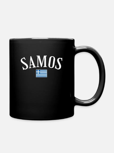 Samos Griechenland Griechische Flagge Grieche - Tasse einfarbig - Schwarz