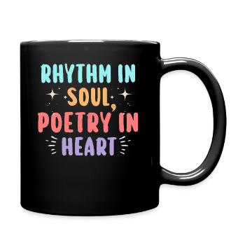 Poetry Slam Schriftsteller Poet Literatur Slam - Tasse einfarbig - Schwarz - Rechts