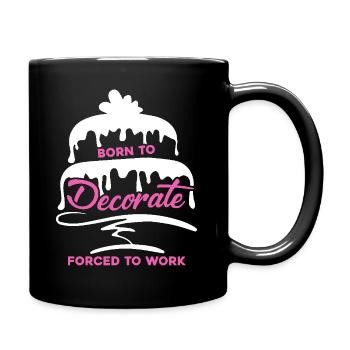 Cake Decorator Born To Cake Decorator - Full Colour Mug - black - Right
