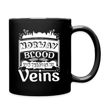 Norway Blood Run Through My Veins - Full Colour Mug - black - Right
