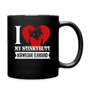 I Love My Norwegian Elkhound - Full Colour Mug - black - Right