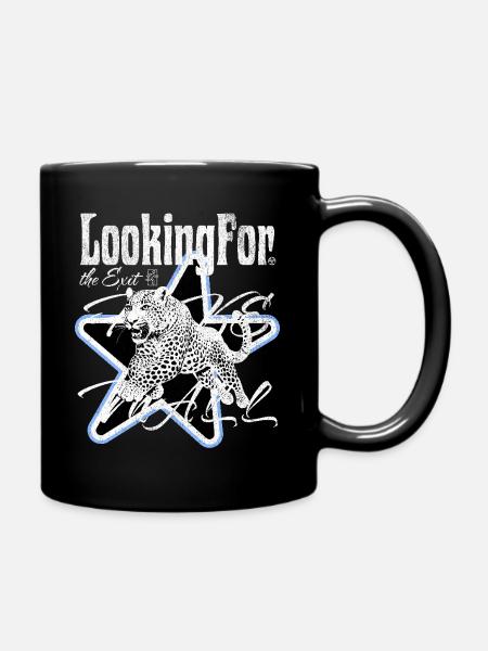 Exit - Ausgang - Full Colour Mug - black