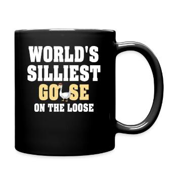 Die dümmste Gans der Welt auf freiem Fuß - Tasse einfarbig - Schwarz - Rechts