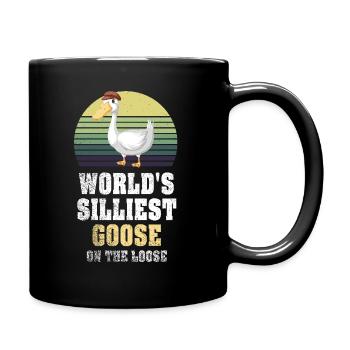 Worlds Silliest Goose On The Loose - Full Colour Mug - black - Right