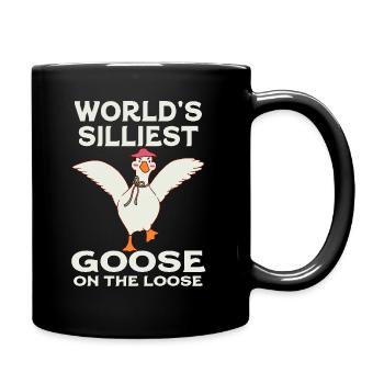 Die dümmste Gans der Welt auf freiem Fuß - Tasse einfarbig - Schwarz - Rechts