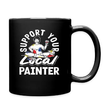Creatively support your local painter - Full Colour Mug - black - Right