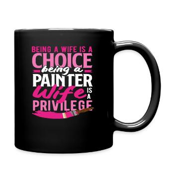 Painter Woman Decision Privilege - Full Colour Mug - black - Right