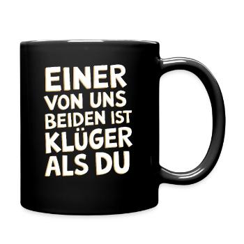 L’un d’entre nous est plus intelligent que vous - Mug uni - noir - Droite