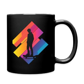 Skater Skateboard Longboard - Mug uni - noir - Droite