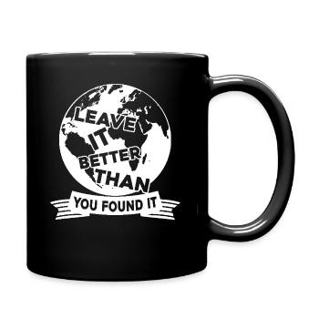Earth Day Make Earth Better - Full Colour Mug - black - Right
