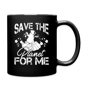 Earth Day Save The Planet Earth - Full Colour Mug - black - Right