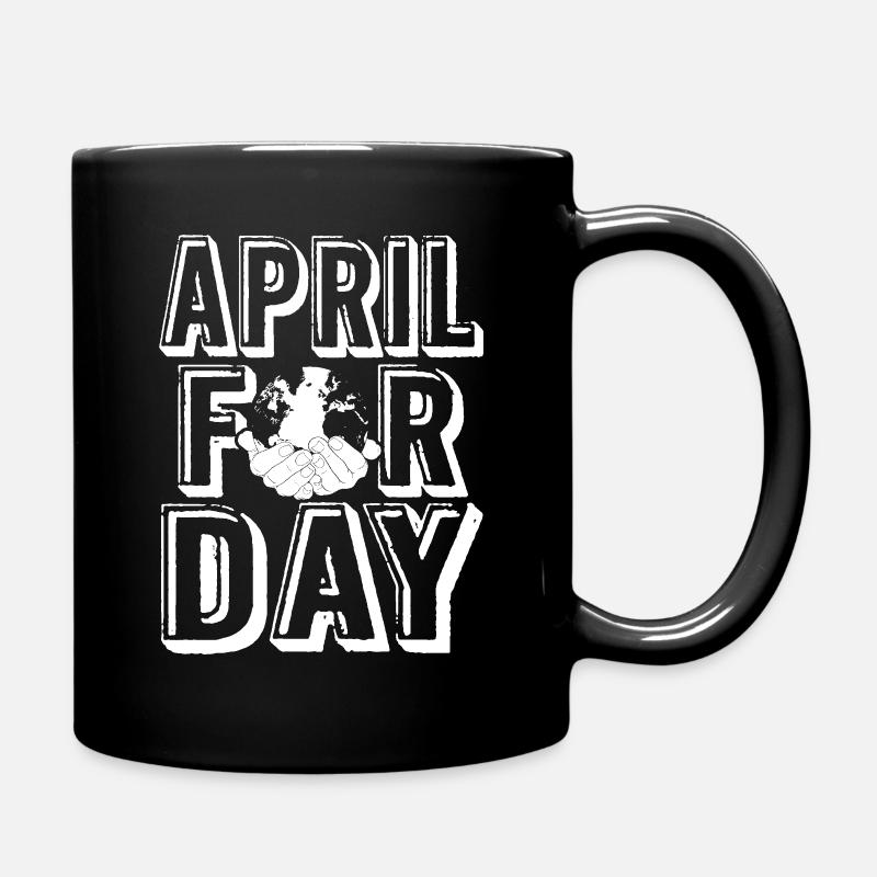 Earth Day April For Earth Day - Full Colour Mug - black