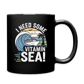 Vitamin Sea | Sea & Travel - Full Colour Mug - black - Right
