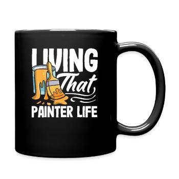 Live the life of a painter with pride - Full Colour Mug - black - Right