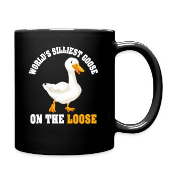 Worlds Silliest Goose On The Loose - Full Colour Mug - black - Right