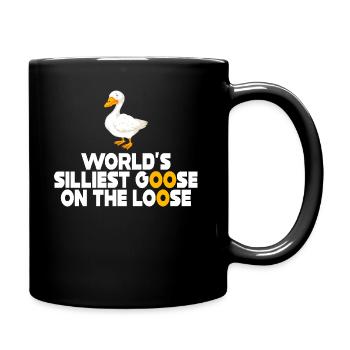 Die dümmste Gans der Welt auf freiem Fuß - Tasse einfarbig - Schwarz - Rechts