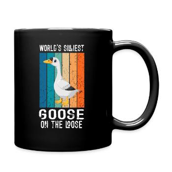 Worlds Silliest Goose On The Loose - Full Colour Mug - black - Right