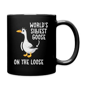 Die dümmste Gans der Welt auf freiem Fuß - Tasse einfarbig - Schwarz - Rechts