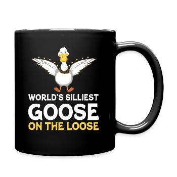 Die dümmste Gans der Welt auf freiem Fuß - Tasse einfarbig - Schwarz - Rechts