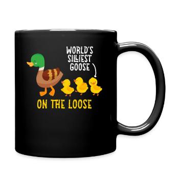 Die dümmste Gans der Welt auf freiem Fuß - Tasse einfarbig - Schwarz - Rechts
