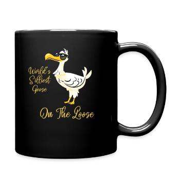 Die dümmste Gans der Welt auf freiem Fuß - Tasse einfarbig - Schwarz - Rechts