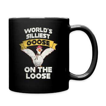 Die dümmste Gans der Welt auf freiem Fuß - Tasse einfarbig - Schwarz - Rechts