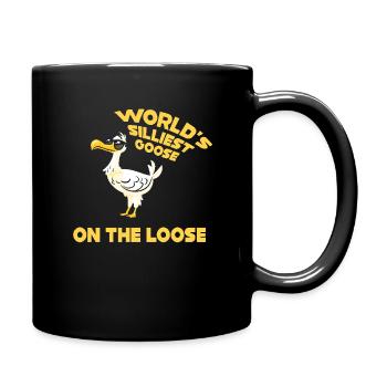 Worlds Silliest Goose On The Loose - Full Colour Mug - black - Right