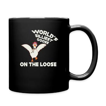 Die dümmste Gans der Welt auf freiem Fuß - Tasse einfarbig - Schwarz - Rechts