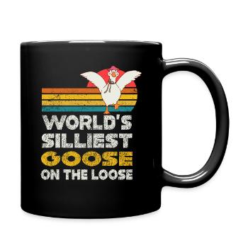 Die dümmste Gans der Welt auf freiem Fuß - Tasse einfarbig - Schwarz - Rechts