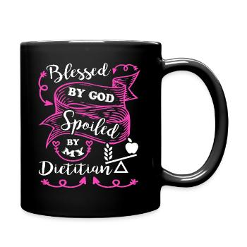 Dietitian Spoiled By My Dietitian - Full Colour Mug - black - Right