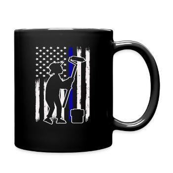 Painter Flag Silhouette Creative - Full Colour Mug - black - Right