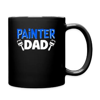 Maler Papa Inspiration - Tasse einfarbig - Schwarz - Rechts
