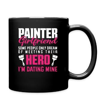 Painter Girlfriend Hero Dream Partner - Full Colour Mug - black - Right