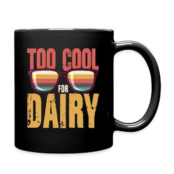 Trop froid pour le lait de vache Aliments allergés au lactose - Mug uni - noir - Droite