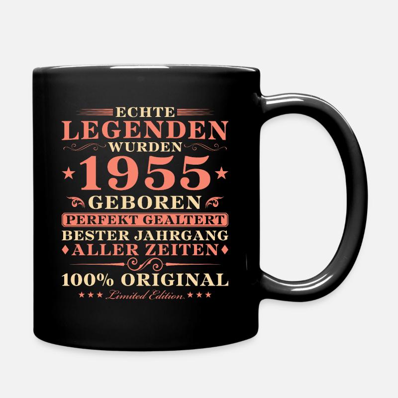 Jahrgang 1955 Perfekt Gealtert Geburtstag Geschenk - Tasse einfarbig - Schwarz