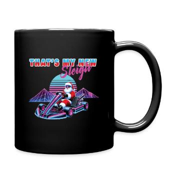 Père Noël Go-Kart Retro Vaporwave Style - Mug uni - noir - Droite