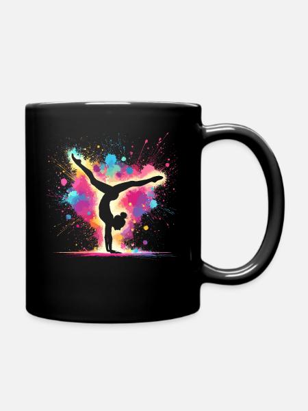 Gymnastique Gymnastique Gymnaste Acrobatie Gymnastique au sol - Mug uni - noir