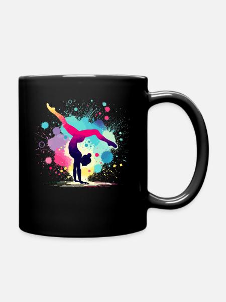 Gymnastique Gymnastique Gymnaste Acrobatie Gymnastique au sol - Mug uni - noir