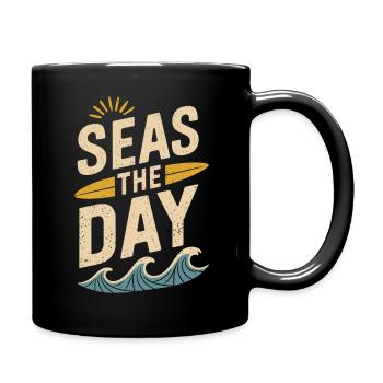 Seas the Day | Maritim & Lebensfreude - Tasse einfarbig - Schwarz - Rechts