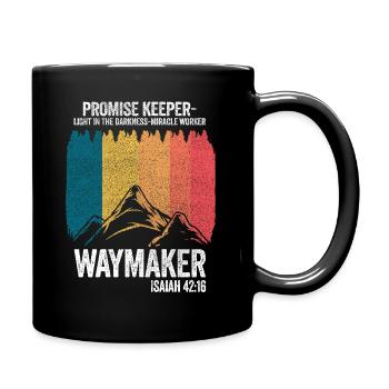 Waymaker Promise Keeper Miracle Worker - Full Colour Mug - black - Right